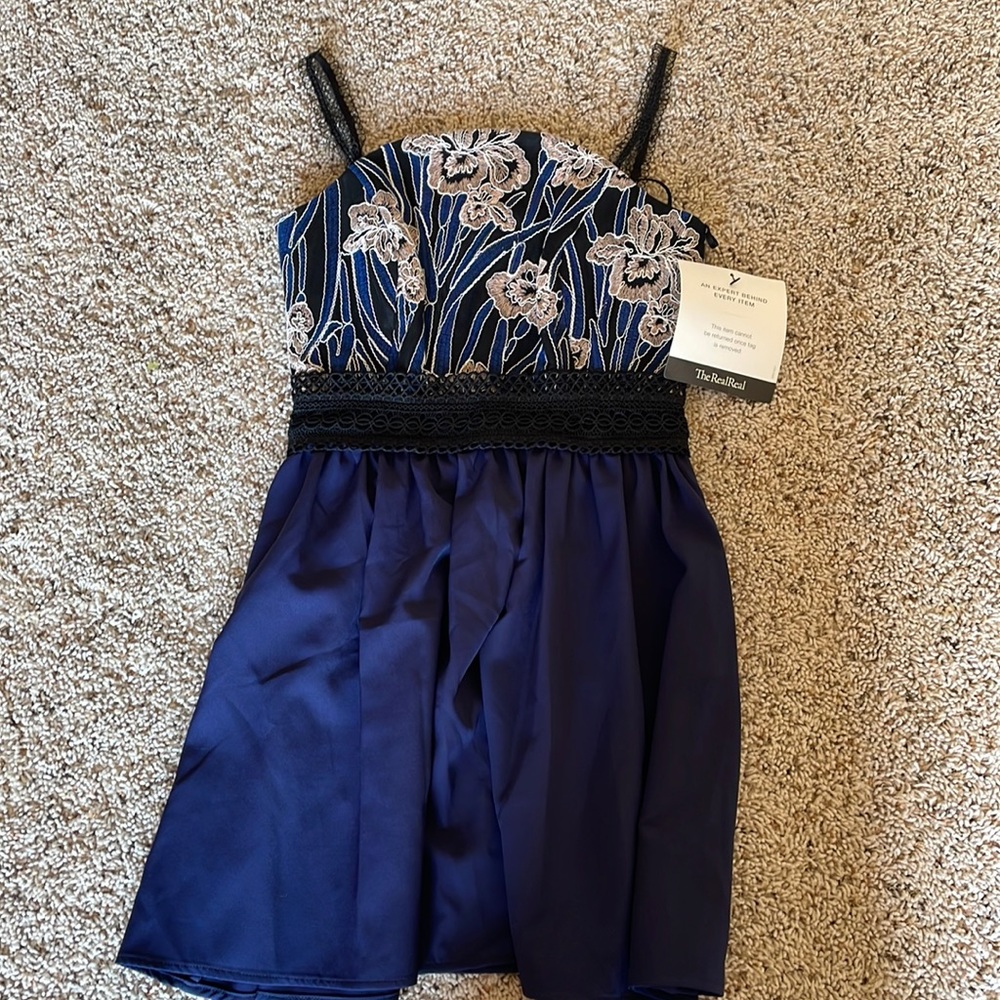 Three floor floral mini dress